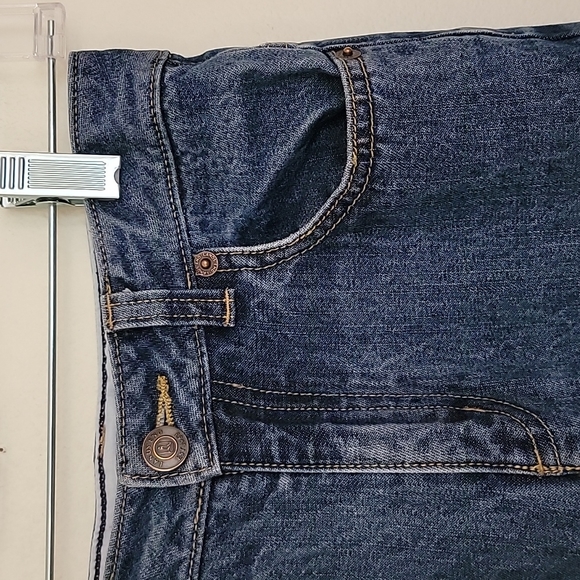 Land's End Faded Boot Cut Blue Jeans 10 S - Picture 5 of 13